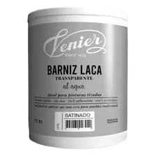 Barniz Acuosa Transparente Satinado 1l Venier Para Chalk Paint Interior