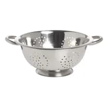 Colador Colapasta De Acero Inoxidable 24cm Con Asas Y Base Altas Resistente Y Durable Uso Facil En Cocina Filtrado Optimal Para Pastas Verduras Y Legumbres Diseño Elegante Levys Bazar Plateado