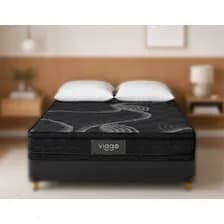 Colchón Viggo Diamante 140x190 Cm Alta Densidad 300 Kg Negro