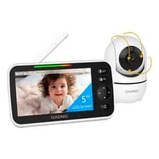 Baby Call Inalámbrico Gadnic X5000 Cámara Visión Nocturna Pantalla 5 Pulgadas Lcd Audio Bidireccional Termómetro Blanco