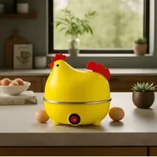 Hervidor Cocedor De Huevos Eléctrico Vaporizador 7 Moldes Amarillo