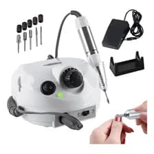 Torno De Mano Manicura Care By Gadnic Pedicura Pro 35.000 Rpm Pedal Reversa Blanco