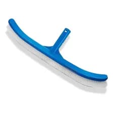 Cepillo Piso Pared Piscina Vulcano Curvo 46 Cm Plastico Azul