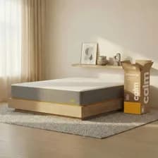 Colchón Calm En Caja | Espuma Y Resortes | 2 Plazas 140x190 Color Blanco