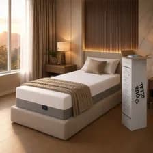 Colchon En Caja 1 Plaza 80x190 Espuma Alta Densidad Select Blanco