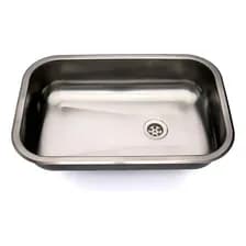 Pileta Simple Bacha Cocina Ariel 52x32x13 Inoxidable 4303 Color Acero