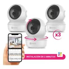 Combo X3 Cámara Seguridad Ezviz P/inter C6n Visión Nocturna Color Blanco