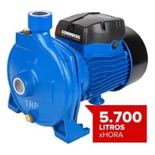Bomba Centrifuga Kommberg 1 Hp Elevadora Agua Turbina Acero Inoxidable 50 Hz Monofásica Azul