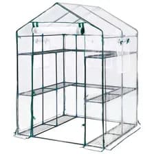 Invernadero Gadnic 12 Estantes Estructura Acero Cobertura Pvc Uv Indoor Outdoor Puerta Enrollable Cultivo