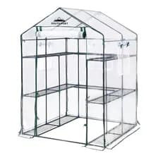 Invernadero South Port By Gadnic Indoor Outdoor Estructura Acero Cubierta Pvc Con Estantes Transparente