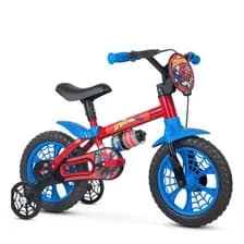 Bicicleta Spider-man Con Botella Para Niños De 2 A 5 Años, Color Rojo/azul 12