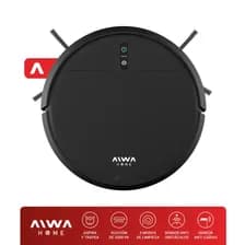 Aspiradora Robot Aiwa 3 Modos Limpieza Trapeo Inteligente Depósito De Agua Polvo Sensores Anticolisión Negro
