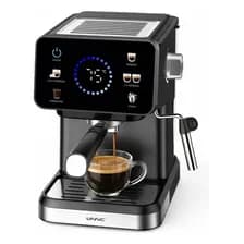 Cafetera Espresso Unnic Display Digital Tactil 20 Bar Vaporizador Con Programas Preestablecidos Espumador De Leche Capuccino 1050w Ideal Oficina Hogar Barista Acero Inoxidable Color Negro