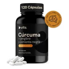 Cúrcuma + Pimienta Negra + Jengibre 120 Cápsulas Sin Sabor Suministro Para 2 Meses Antioxidante Con Vitamina C Y E