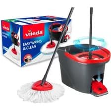 Balde Easy Wring Vileda Pedal Centrifugo Y Mopa Negro Y Rojo