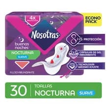 Toalla Nosotras Buenas Noches Suave Max Curv X30