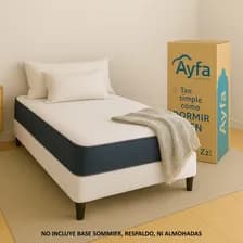 Colchon De Espuma 1 Plaza En Caja Ayfabox 80x190 110kg Alta Densidad 20cm Blanco