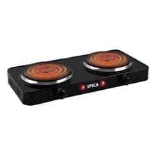Anafe Electrico Cocina Spica Sp-1040 Doble Hornalla 5 Velocidades Color Negro