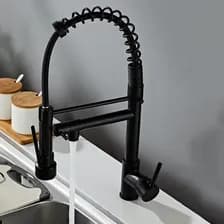 Canilla Monocomando Cocina Mesada Negro Mate Rory Gourmet