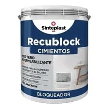 Recublock Cimientos Bloqueador De Humedad 12 Kg Acabado Mate Color Blanco