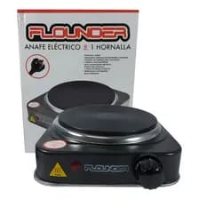 Anafe Eléctrico Flounder 1 Hornalla Potencia 1000w Color Negro Compacto