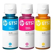 Combo 3 Botella Tinta Hp Gt52 Cian Magenta Amarillo Tinta