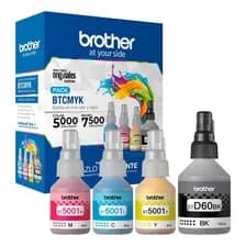 Tinta Brother Btd60bk Bt5001 4 Colores 220 420 720 Tinta Negro, Amarillo, Cian Y Magenta Negro/amarillo/celeste/rojo