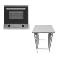 Horno Convector Morelli Dorato 4 Bandejas Eléctrico Acero Inoxidable