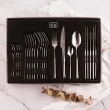Pack X24 Cubiertos Banquet De Acero Inoxidable Plateado Volf