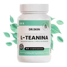 L-teanina Dr Skin De 400 Mg Para Calmar Ansiedad Y Mejorar El Enfoque, 60 Comprimidos Sin Tacc Sin Sabor