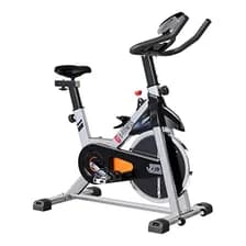 Bicicleta Fija G-fitness L-001a Spinning Color Plata Y Negro Plata/negro