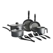 Bateria De Cocina Tramontina Turim 9 Piezas Color Negro