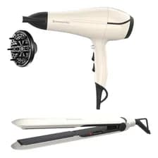 Set Secador De Pelo 2000 W + Planchita 230 °c Tourmaline Daihatsu Blanco
