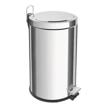 Basurero De 20 Litros Con Pedal Tramontina De Acero Inoxidable Con Acabado Pulido Y Cubo Plástico Interno Gris