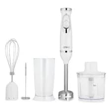 Licuadora De Mano Atma 600w Con Batidor, Espumador Y Chopper - Blanco Balnco