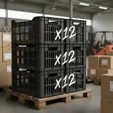 Cajon Apilable X12 Cajones Canasto Organizador Marca Sufin Negro