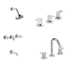 Griferia Sets Completo Hydros Viva Nova Para Baño Kit Lavatorio, Bidet Y Ducha De Embutir 904211 Cromo