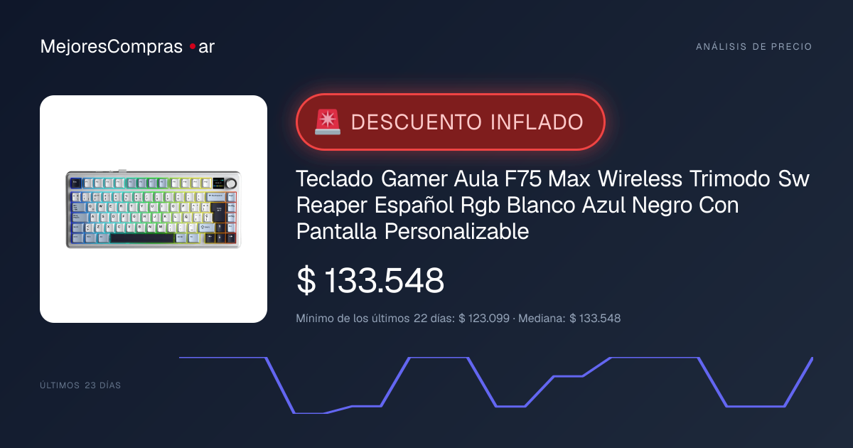 Teclado Gamer Aula F75 Max Wireless Trimodo Sw · precio